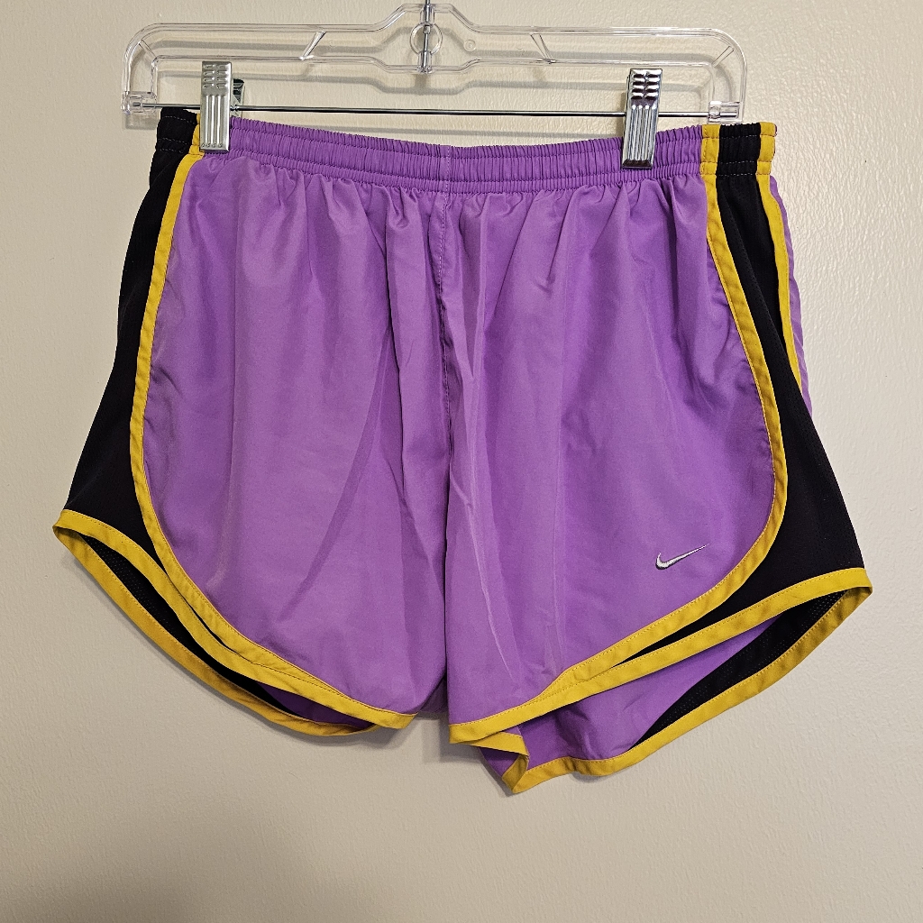 Nike Dry-Fit Light Purple Elastic Lined Running Shorts, Medium